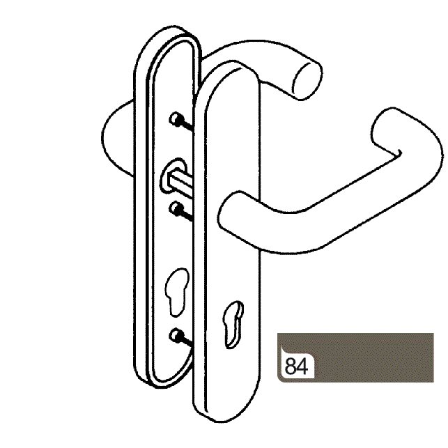 HEWI 111R01.270 PZ Zimmergarnitur 111.23R / 235.23R (84) umbra
